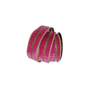 Pink Jeweled Velvet Wire Edge Ribbon 1 1/2" x 5 yds d. stevens Wreaths Bows